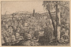 Utsikt over Steyr på Enns, 1554.