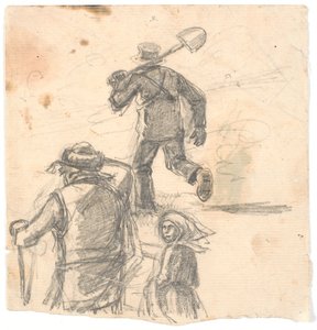 Figurstudier for brannbilde av Hans Smidth