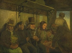 Reisende i en tredjeklasses kupé av Hans Smidth
