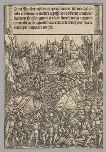 Andre flamske opprør, plate 10 fra historiske scener fra livet til keiser Maximilian I fra triumfbuen