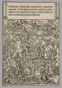 Andre krig med gylden, plate 19 fra historiske scener fra livet til keiser Maximilian I fra triumfbuen av Hans Springinklee