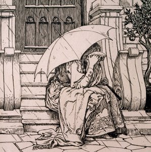 Illustrasjon til eventyr av Hans Christian Andersen (1805-1875) av Hans Tegner