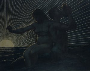Triton-par, 1892 av Hans Thoma