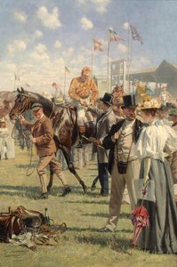 Vinneren (olje på panel) av Hans W. Schmidt
