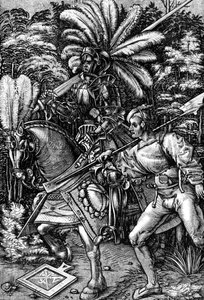 'Knight and Squire', tidlig på 1500-tallet, 1929 av Hans Wechtlin the Elder