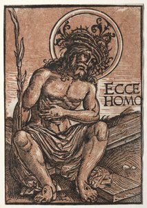 Sorgens mann sitter på korset, ca. 1522. av Hans Weiditz