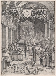 Maximilian I Hørselsmesse, ca. 1515. av Hans Weiditz