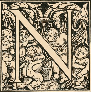 N - An Alphabet av Hans Weiditz, c1520-1521, 1908.