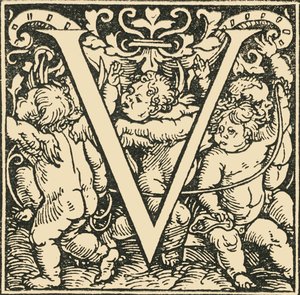 V - An Alphabet av Hans Weiditz, c1520-1521, 1908. av Hans Weiditz