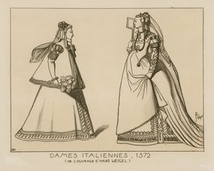 Italienske kvinner, 1572 av Hans Weigel