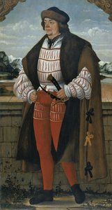 Court Jester kjent som Knight Christoph, 1515 av Hans Wertinger von