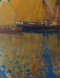 Morgenstemning i havnen i Lussin av Hans Wilt