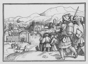 Kyros gjenoppretter templets kar, Ezra I, 6 av Hans after Holbein the Younger