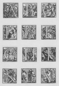 Holbeins alfabet av Hans after Holbein the Younger