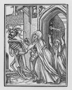Holbeins Dødedans: Abbedissen av Hans after Holbein the Younger