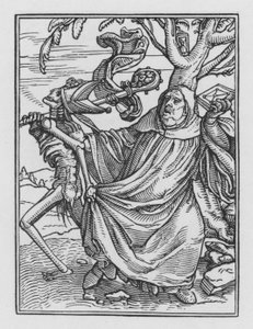Holbeins Dødedans: Abbeden av Hans after Holbein the Younger