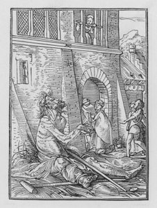 Holbeins Dødedans: Tiggeren av Hans after Holbein the Younger