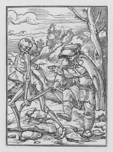 Holbeins Dødsdans: Den blinde mannen av Hans after Holbein the Younger