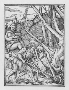 Holbeins Dødsdans: Konsekvensene av fallet av Hans after Holbein the Younger