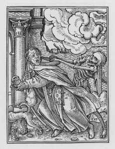 Holbeins Dødsdans: The Mendicant Friar av Hans after Holbein the Younger