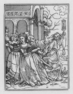 Holbeins Dødedans: Dronningen av Hans after Holbein the Younger
