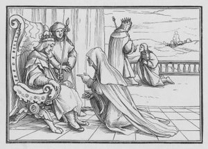 Joabs Artifice to Bring Home Absalom, 2. Samuel XIV, 4 av Hans after Holbein the Younger