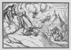 Moses innvier Aron og hans sønner, 3. Mosebok VIII, 1-3 av Hans after Holbein the Younger