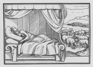 Faraos to drømmer, Genesis, XLI, 8 av Hans after Holbein the Younger