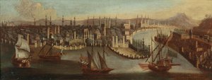 Utsikt over Konstantinopel. av Hans de Jode