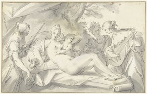 Venus midt i kunst og vitenskap av Hans von Aachen