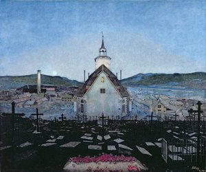 Natt (farget blyant på papir)