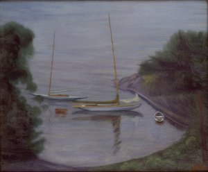 Seilbåter (olje på lerret) av Harald Oscar Sohlberg