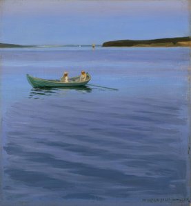 Båttur på den idylliske innsjøen