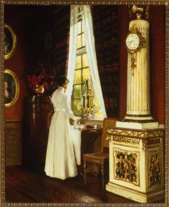 H.Slott-Möller, Morgenkaffe / maleri, 1914