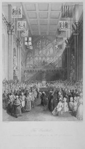 Installasjon av Lord Mayor of London i Guildhall, City of London, 1838.