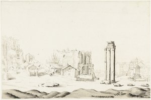 Ruinene av Campo Vaccino i Forum Romanum