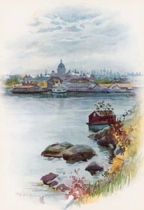 Utsikt over parlamentshuset, Victoria, Britisk Columbia av Harold Copping