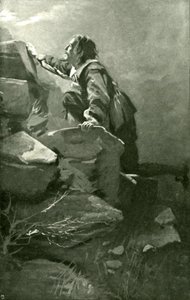 Christian klatring i bakken vanskelighetsgrad (litho) av Harold Copping