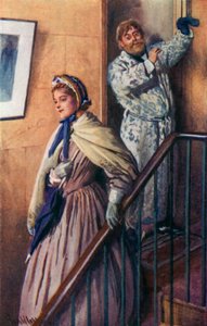 Illustrasjon for gode koner av Louisa M Alcott av Harold Copping