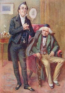 Mr Pecksniff og Old Martin Chuzzlewit, illustrasjon for 