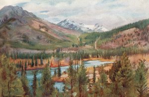 Bow River ved Banff av Harold Copping