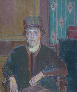 En dame (olje på lerret) av Harold Gilman