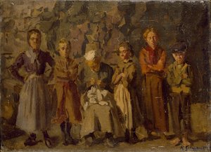 Cave Dwellers, Dieppe, 1907 av Harold Gilman