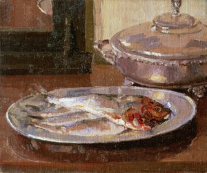 Fisk på en tallerken av Harold Gilman