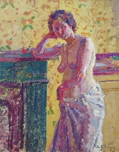 Interiør med nude (olje på lerret)