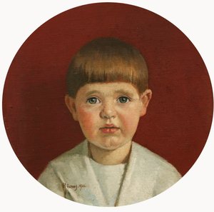 Portrett av James Jewill Hill, Jr (olje på lerret lagt om bord) av Harold Harvey