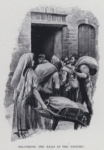 Leverer neglene på fabrikken (s/hvitt bilde) av Harold Hume Piffard