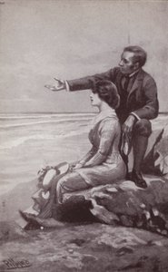 Illustrasjon for The Mystery Of Edwin Drood av Charles Dickens (litho) av Harold Hume Piffard