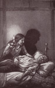 Illustrasjon for The Mystery Of Edwin Drood av Charles Dickens (litho) av Harold Hume Piffard
