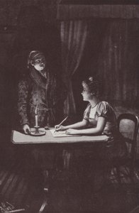 Illustrasjon for Vanity Fair av William Makepeace Thackeray (litho) av Harold Hume Piffard